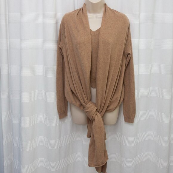 VINTAGE & RARE Cashmere Cotton 2-Piece Coordinated Shawl Sweater Set - Picture 1 of 15